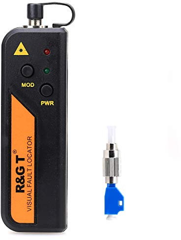 FTTH Mini model 10KM Visual Fault Locator Fiber Optical Cable Tester Checker Test Tool Universal Connector with the FC-LC Adapter for CATV Telecommunications