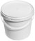 1.5 Litre White Plastic Pail Complete With White Lid (Pack of 10)