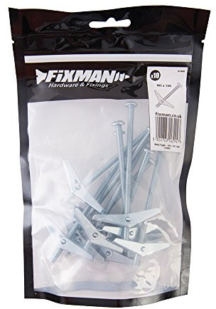 Fixman 810889 Spring Toggle Fixings M5 x 100mm Pack of 10