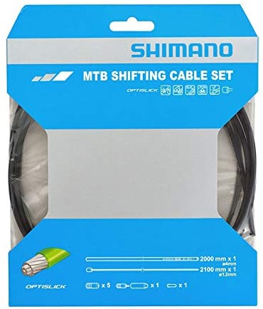 Shimano Spares MTB gear cable set for rear only, OPTISLICK coated stainless steel inner, black