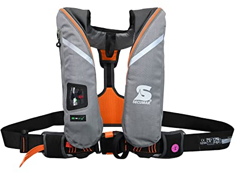 Automatische Rettungsweste Secumar Survival 220 Harness hellgrau / grau / orange