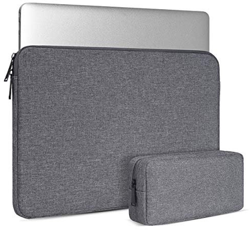 15.6 16 Inch Laptop Case for Dell Inspiron 15 3000 5000, Asus VivoBook 15.6/Asus Chromebook/Asus ROG/Asus Zenbook 15.6, MacBook Pro 16 Inch A2141/HP OMEN 15, Notebook Sleeve Bag with Small Case, Grey