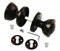 Infinity Decor Modern Style Epoxy Black Plastic Mortice Rim Door Knob Set 50mm - Ideal for Interior & Exterior use