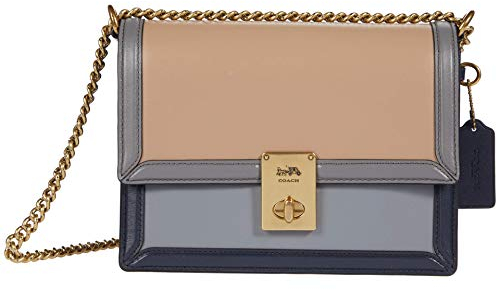 Coach Umhängetasche Hutton, Colorblock, Taupe Granite Multi