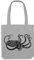 Ligarti Tasche I nachhaltiger Jutebeutel bedruckt I hochwertige stabile Einkaufstasche | (Oktopus (grau))