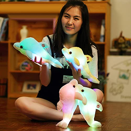LED-Licht Stern Plüschtier Kissen, Star Plüsch Kissen für Kinderzimmer Weiches Wurfkissen PlüschKissen Hausdekoration Rückenkissen Dekokissen, Plüsch Spielzeug Geschenk für Kinder, Freundin