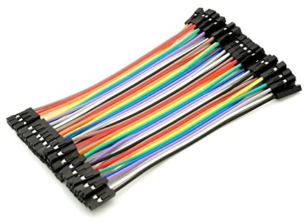 BerryBase 10cm Jumper Wire Kabel Female to Female, trennbarer Jumper Kabel für Arduino und Raspberry Pi Breadboard, gpio Kabel mit 40 Stück pro Einheit