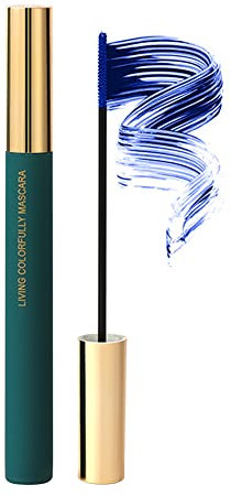 JAWSEU Wimperntusche Wasserfest Blau, Mascara Langlebig wischfest, Not Blooming, voluminöses natürliches Augen-Make-up, kosmetik für Damen