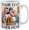 Personalised Mugs with Text and Photo, Your Image Coffee Cup, Custom Text and Picture Printed On Each Side, 11oz Ceramic Tea Cup Birthday Gift for Men Women Kids, White