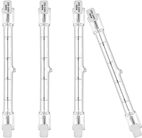 EKSAVE R7s Halogen Leuchtmittel 118mm 160W 230V Dimmbar Halogenstab 2700K Warmweiß 2450LM (4 Stück)