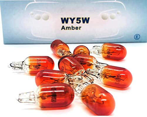 Maxxoni 10x Stück WY5W 12V KFZ Auto Beleuchtung Glühlampe Autolampen Glassockel Long Life (10x WY5W)