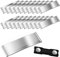 Aluminium Namensschilder mit Starkem Doppelmagnet Professionell Magnet Namensschild mit Papierschlitz Eloxiert Gebogen Transparent Namensschild, Ca. 75 x 25 mm, Silber (50 Stücke)