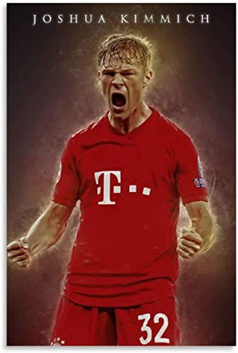 LBMED Leinwand Druck Poster Fußballspieler Joshua Kimmich HD-Sportposter für Familiendekoration Wandkunst Kunstwerk Malerei Kunstdrucke Bild 23.6x35.4(60x90cm) Kein Rahmen
