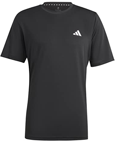 adidas Men's Train Essentials Stretch Training Tee, Black/White, XXL