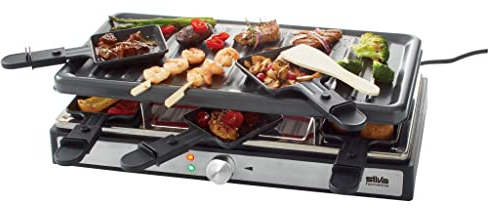 Silva Homeline PK-R 088 Electric Raclette Grill - 8 Persons - 1400W - Adjustable Temperature