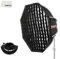 KX65 25,6 pollici/65 cm Portable Octagon Softbox Reflector with Honeycomb Grid Compatible for Godox V1 AD200 AD200Pro AD100PRO Round Head Speedlight