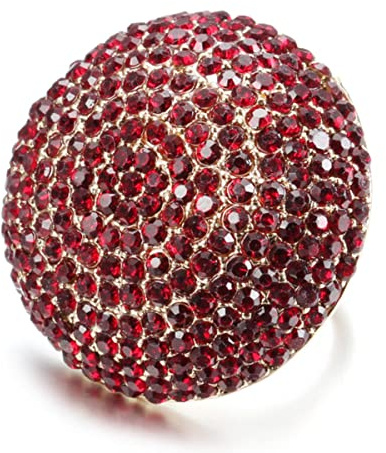 YAHOYA Mode bunt Kristall Frauen große Ringe Gold Farbe Marokko Bankett Ehering Statement Schmuck Kristall Geschenk