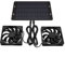Ventola di scarico solare, ventola di scarico a gabbia per animali domestici, ventilatore USB portatile a timpano, ventilatore solare per uso domestico per esterni (con pannello solare)
