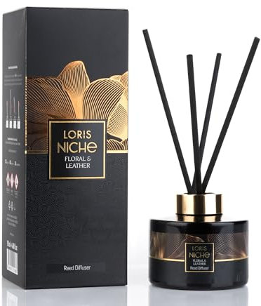 Diffusore Profumo Ambiente - Diffusore Profumato con Bastoncini Floral & Leather 150 Ml Loris Niche