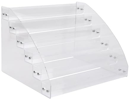 NATUCE 6 Schichten Nagellack Aufbewahrung, Acryl Nagellack Organizer Halter, Transparente Nagellack Display Ständer, Nail Polish Organizer Nagellack Regal, Nagelllack Ständer für ca. 60 Flaschen