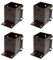 4 x Fence Post Holder 75mm posts Support Flush Fit Shoe Anchor Clamp Grip Brown for 75mm x 75mm posts (3) Eliza Tinsley Swiftpost, Pack of 4