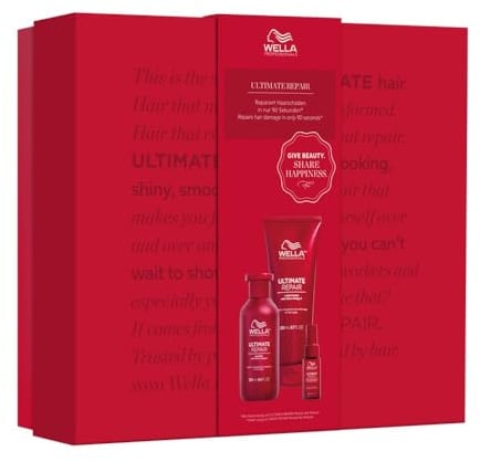 Wella Professionals Ultimate Repair Gift Box - Shampoo 250 ml + Conditioner 200 ml + Miracle Hair Rescue 30 ml