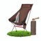 OKYUK Foldable Camping Chair High-Backed Chair with 2 Storage Bags and Carry Bag, Suitable for Outdoor Travel, Beach Chair, Hiking and Fishing for Adults(Wide Coffee)