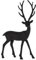 EGLO LIVING Deko Rentier Baligian, Weihnachtsdeko Fensterbank, Herbstdeko Wohnzimmer, Weihnachtsfigur Hirsch REH, Tischdeko Weihnachten Herbst, Metall in Schwarz, H 44 cm