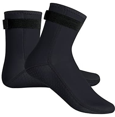 YDQUANI 5 mm Neoprenanzug-Socken, Neopren-Thermo-Tauchsocken, rutschfeste Badesocken, Strandstiefel für Damen und Herren, Schwimmen im offenen Wasser, Schnorcheln, Surfen