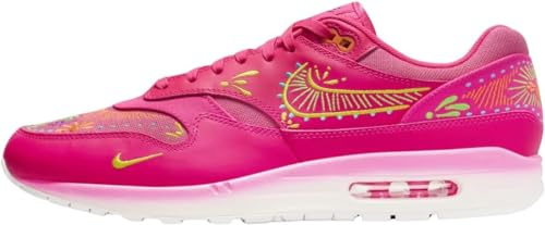 Nike Air Max 1 Herren Schuhe, Hyper Pink/Sail-Opti Yellow, 48.5 EU