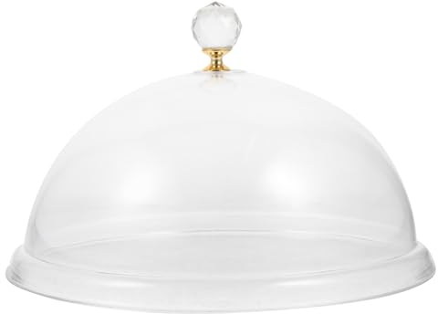 Kichvoe Acrylic Cake Stand with Dome Cover Cake Dessert Display Dome Serving Platter with Lid Cheese Cloche Food Cover Lid Cookie Platter Punch Bowl Cake Plate S