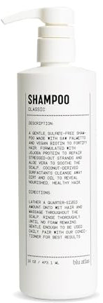 Natürliches Shampoo für Männer für alle Haartypen, mildes Reinigungs-Shampoo und tiefgehende Feuchtigkeit, vegan, sulfat- und parabenfrei, klassischer Duft, 16 oz.