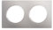 DEBFLEX - Casual Evo - Plaque de Finition - Enjoliveur Pour Prises et Interrupteurs - 2 Postes - Remplaçable - ABS - Pour Installation Encastrée - Gris Platine - 158 x 86 x 10 mm
