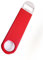 Bartender Bottle Openers, Bar Blade, Beer Openers, 1 Pack red by Professional Grade: Rubber Coated, Stainless Steel.