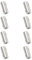 8 Pcs 6mm Wire Rope Clamp Double Hole Wire Rope Clips Stainless Steel Cable Clamp, Silver