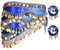 Bauchtanz Rock, Fasching Bauchtanz Kostüm Gürtel mit Goldmünzen, Schwarzer Schal Frauentanz Kostüm Foulard Bauchtanz Kleid für Frauen Mädchen Zumba Yoga-328blue