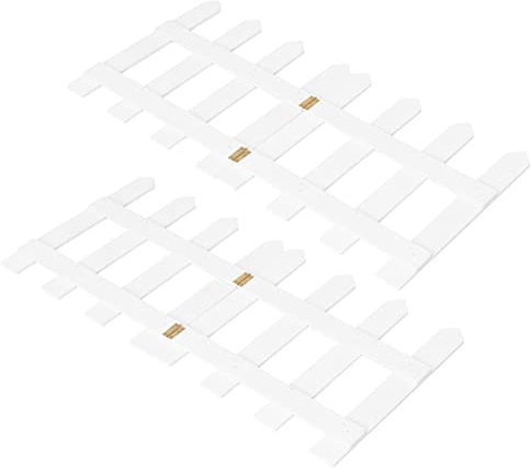 Zerodeko 1set Decorativo Recinto Legno Per Albero Di Natale Di Staccionata Miniatura Bianco Per Matrimonio e Feste Alta Per Giardini e Decorazioni Natalizie