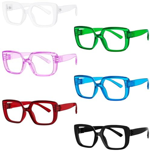 Eyekepper 6er-Pack Damen Lesebrille Metalllose Schraubenlose Federscharniere Frauen Lesehilfe - Mischen