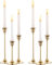 Gold Candlestick Holders, 6 Pcs Metal Taper Candle Holders, Vintage Modern Tall Candlestick Holders Gold for Wedding, Party Tabletop Decor, Home Decor, Candlelight Dinner