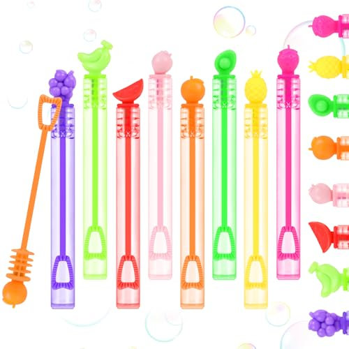 ZALAON 24 Stück Mini Seifenblasen Kinder,8 Farben Obst Seifenblasen,mitgebsel Kindergeburtstag,Mitbringsel Kinder 3 Jahre,Kleine Geschenke für Kinder