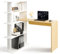 Flycity L-förmiger Eckschreibtisch mit 360-Grad Drehbarem Bücherregal, PC-Schreibtisch mit Großem Stauraum, für Home-Office, Büro und Studium