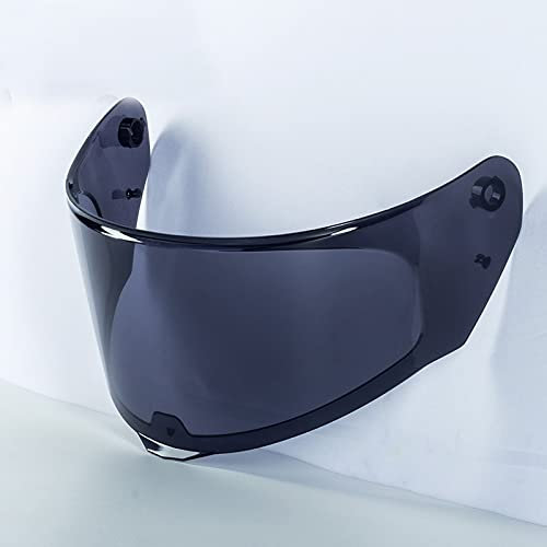 Motorcycle Helmet Visor, Suitable Compatible with L-S-2 FF800 /FF353 Rapid Model Helmets Lens No Fog Hole(Clear)(Schwarz)