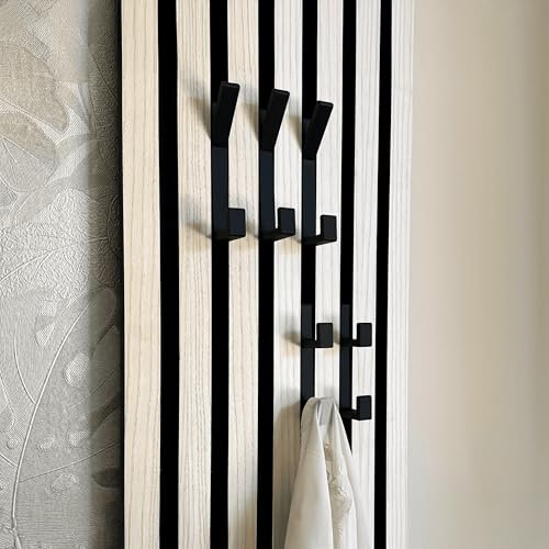 Generisch Garderobenhaken für Akustikpaneele ohne bohren [ECK] - Mit Click System (Einer Haken, 5)