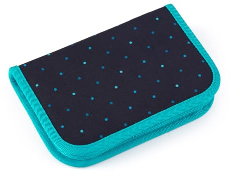 TOPGAL Penn - Federmäppchen für Mädchen/Kinder mit Zwei Klappen, gepolstert, mit Stundenplan und Gummischlaufen. (Penn 24009)
