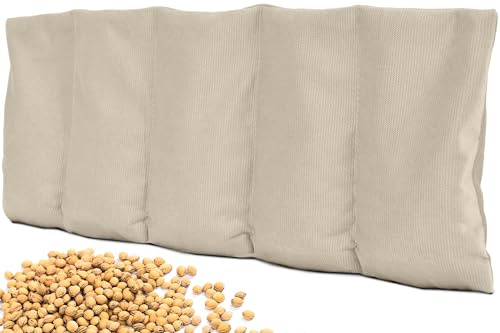 Amilian Kirschkernkissen 55x20 cm – Wärmekissen & Kältekissen mit 100% Kirschkerne – Körnerkissen für Mikrowelle – ideal für Nacken, Schulter, Rücken & Bauch - Tauglanz