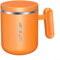 Taza mezcladora recargable de acero inoxidable con mango ergonómico para un uso cómodo y fácil limpieza (naranja)