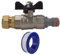 Adaptor Valve to Link A 15mm Copper Water Supply Pipe to A Garden Hose Click Connector Fitting for Outdoor Water ing Supply with PTFE Tape
