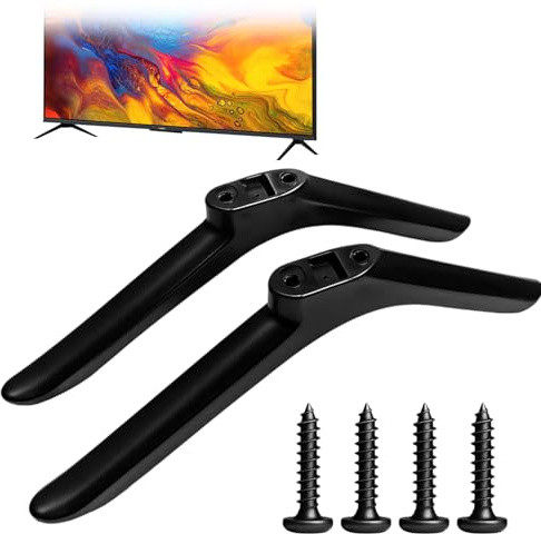 2 Stück Universeller TV Standfüße für Samsung & LG TV,Universal Fernseher Standfuß mit Schrauben,Ersatz TVs Ständerbeine für 32 bis 55 Fernseher LED LCD Smart TVs,Flach Curved Fernseher Standfuss