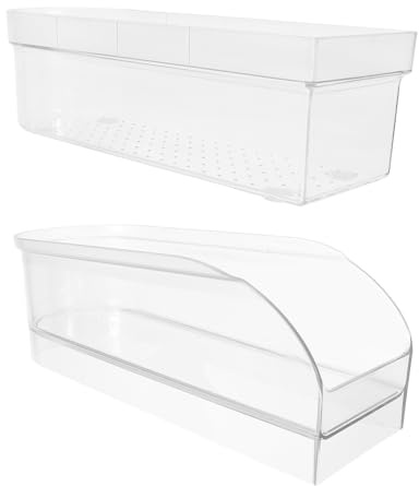 Angoily Plastic Stand Mixer Attachment Holder with Lid, Thickened Small Storage Box for Hand Mixer Accessories, Kitchen Organizer for Travel and Desktop Use