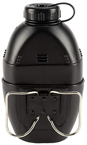 Web-tex - Trinkflasche mit integriertem Becher - Army Style - schwarz